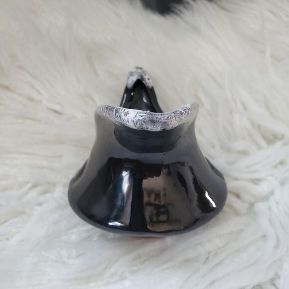 Glazed Pottery Creamer Pitcher Jar Vase Brown Retro Style - Picture 4 of 10